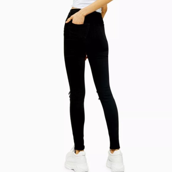 Topshop Jamie Black Distressed Jeans - Picture 8 of 8